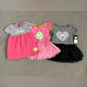 Toddler Steelers Dresses - Bundle of 3